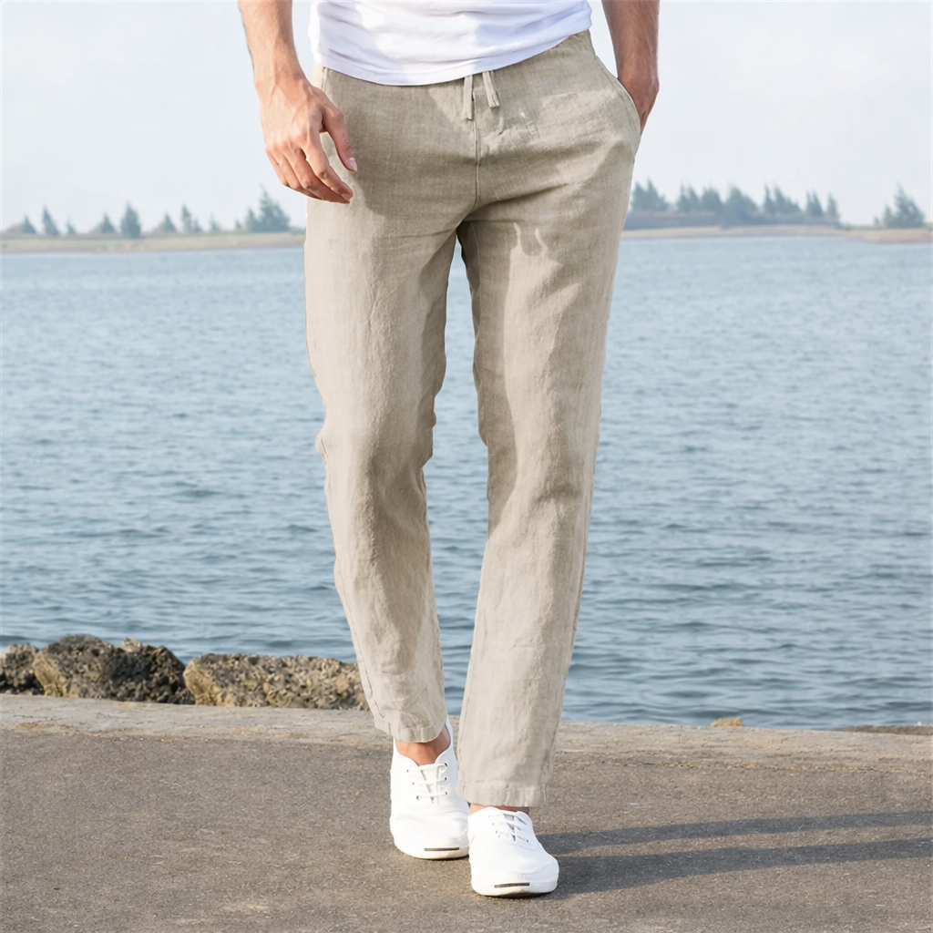 Linen-Cotton Regular Fit Pants