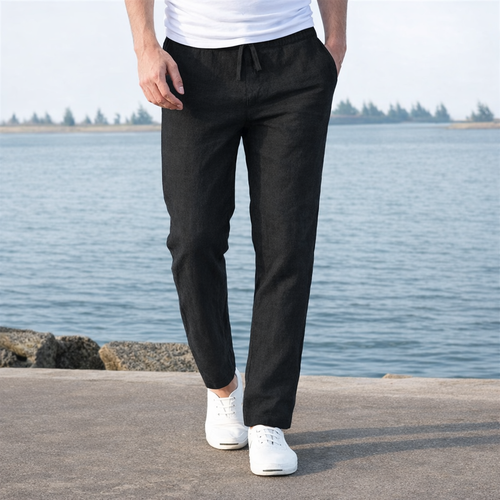 Linen-Cotton Regular Fit Pants