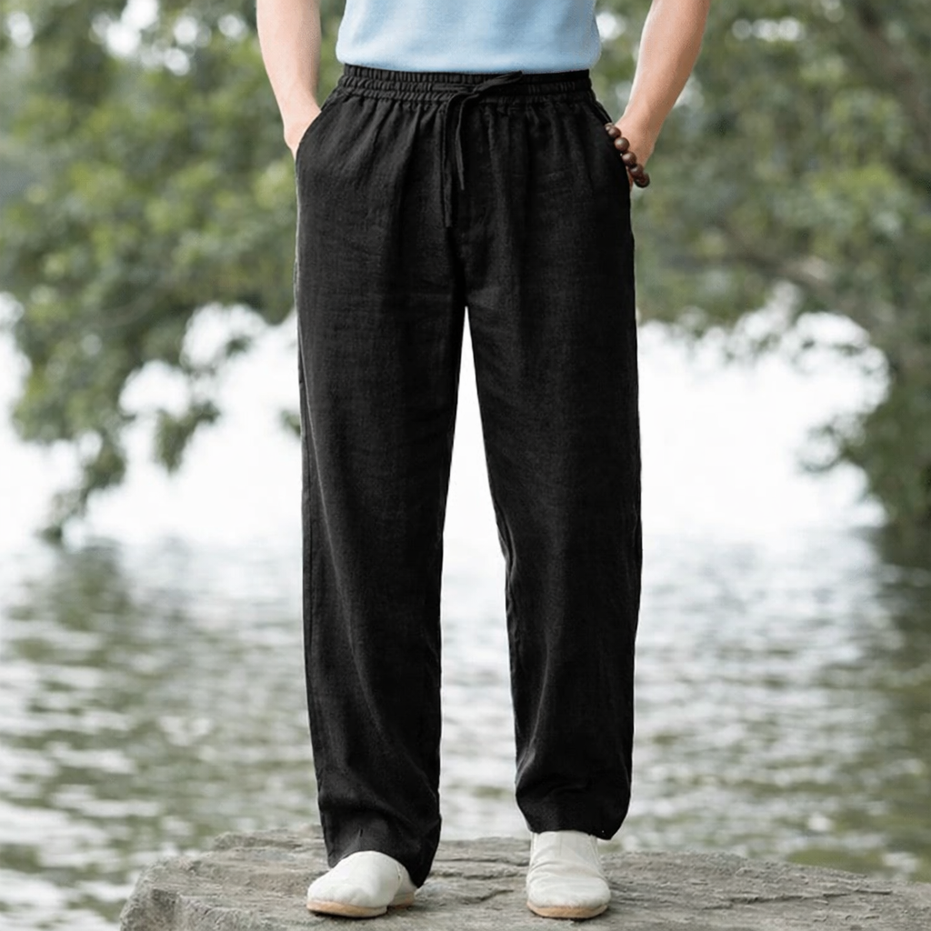 Linen-Cotton Relaxed Fit Pants