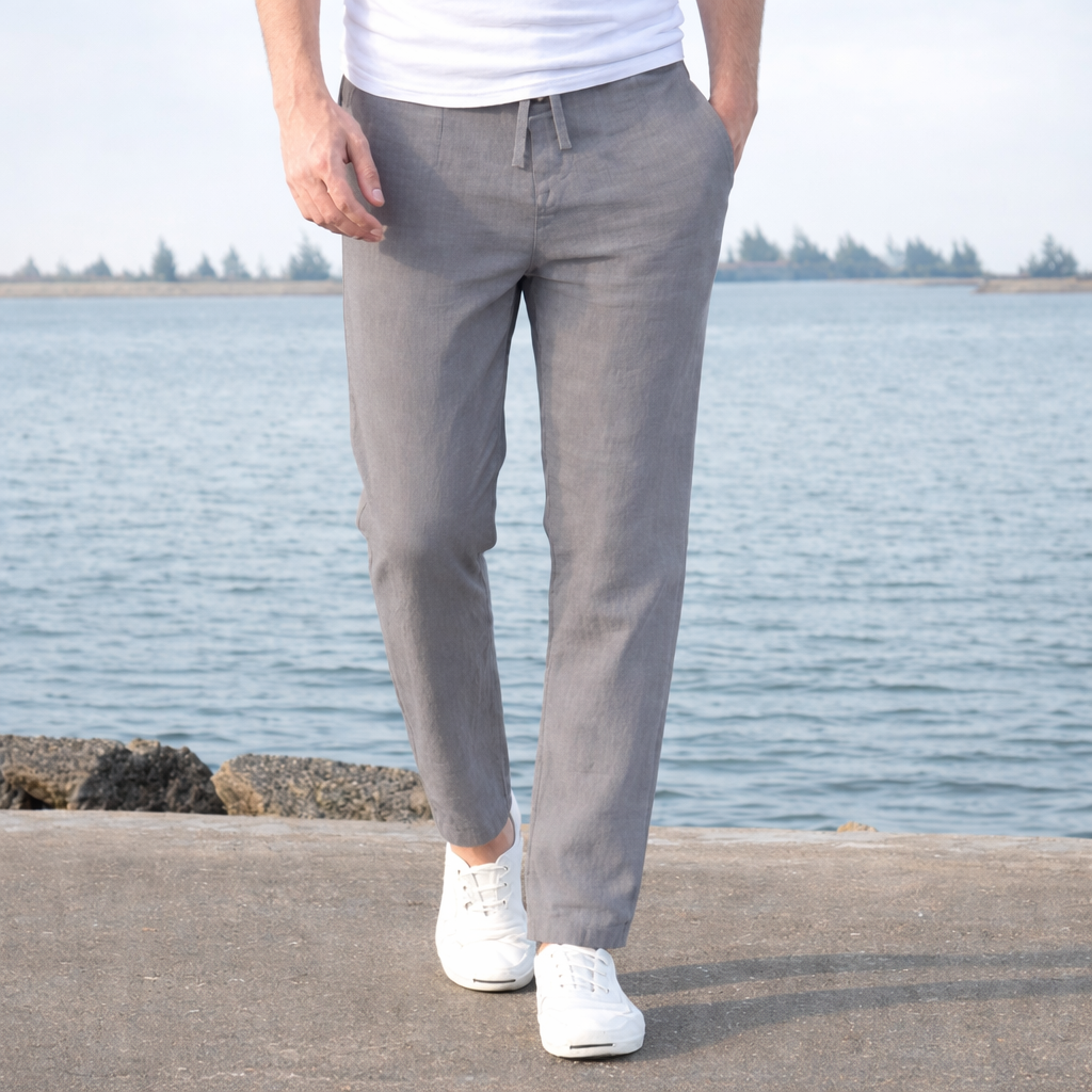 Linen-Cotton Regular Fit Pants