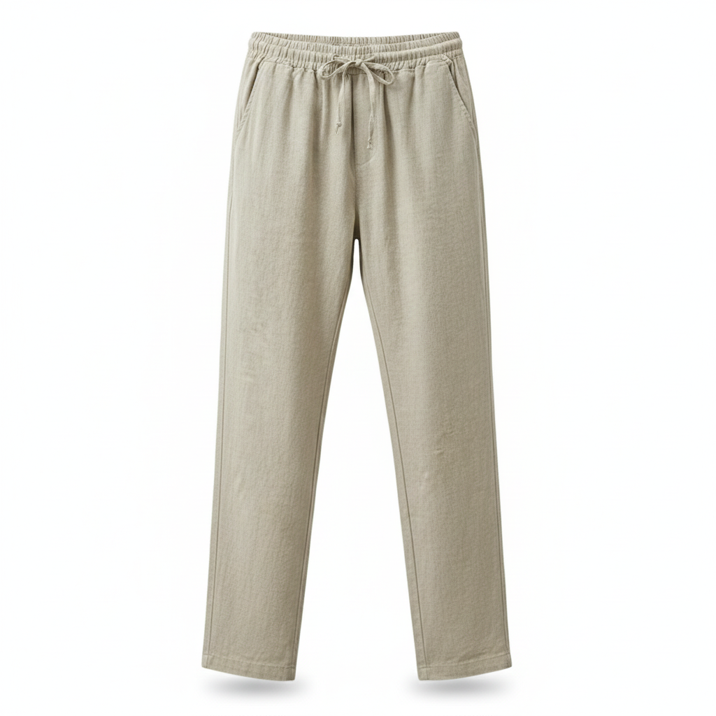 Linen-Cotton Relaxed Fit Pants