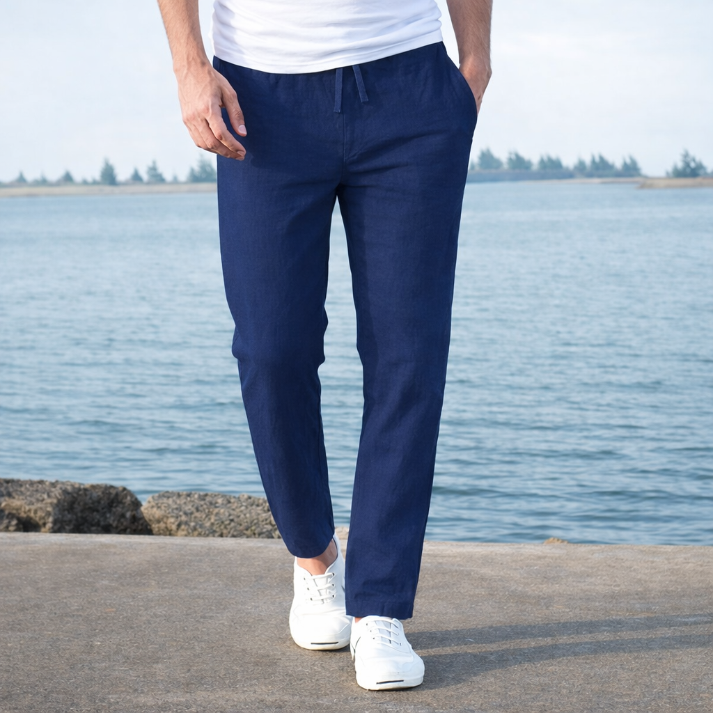 Linen-Cotton Regular Fit Pants